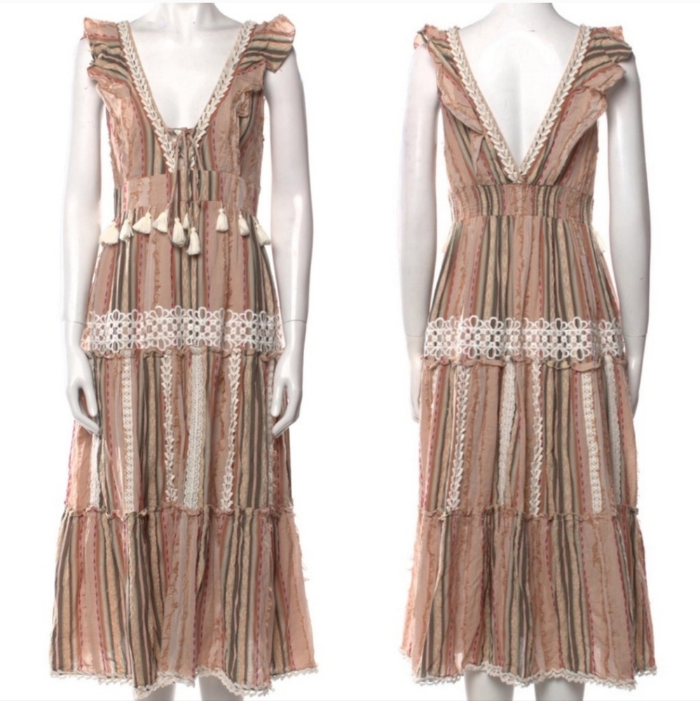 《 Hemant & Nandita 》Pixie Ruffle Midi Dress
